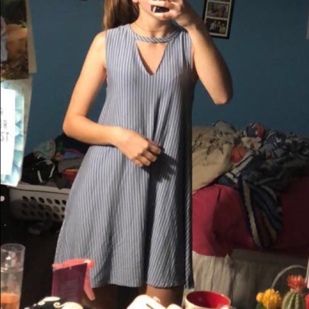 Blue Striped Dress